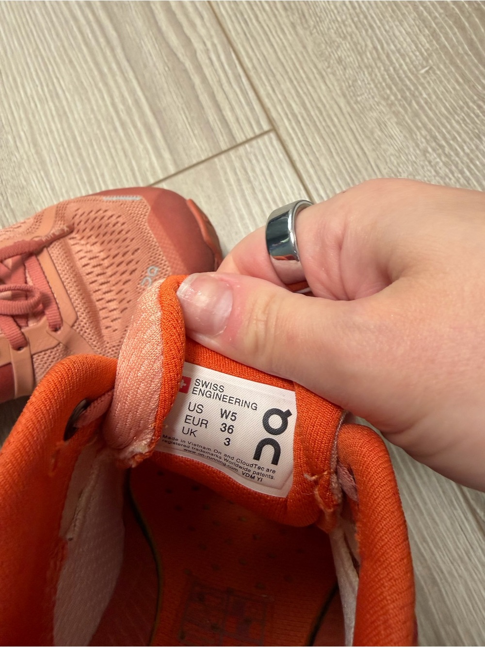 On Cloud Women’s Cloudace Running Shoes Blush/Orange sport marathon support run - Picture 6 of 7